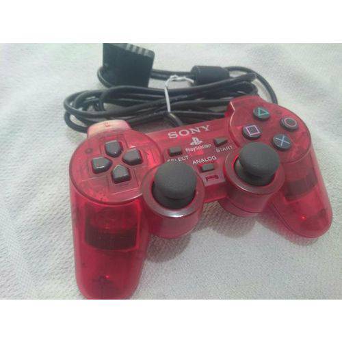 Controle Dualshock 2 Ps2 Sony Vermelho com Fio