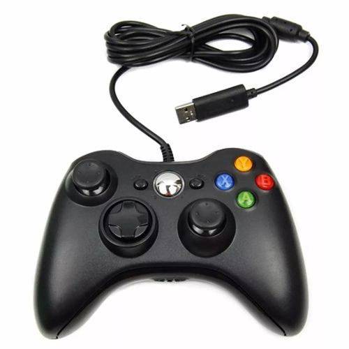 Tudo sobre 'Controle Game Xbox 360 Pc com Fio Usb Joystick Computador'