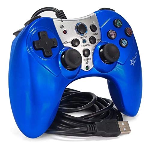 Controle Joystick com Fio Usb para Playstation 3 Play 3 Feir Fr2120 Azul