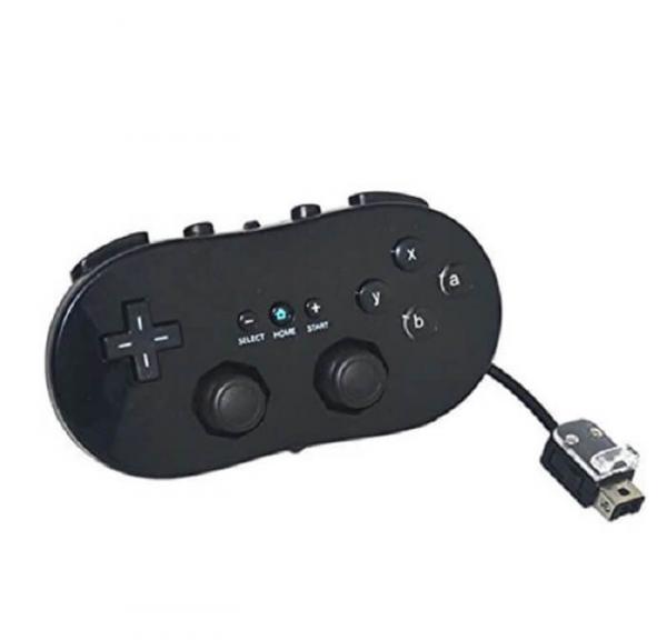 Controle Joystick Wii Classic para Nintendo Wii Wiiu Feir Fr-003 Preto