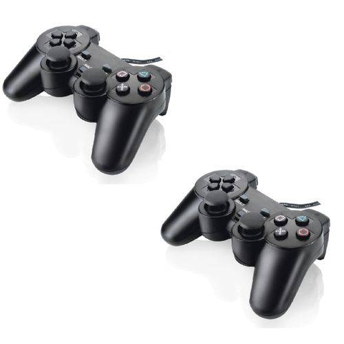 Controle Manete Joystick Ps2 Playstation 2 Vibra - Kit com 2