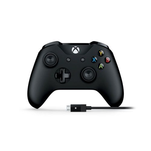 Controle Microsoft Preto + Cabo para Windows - Xbox One S