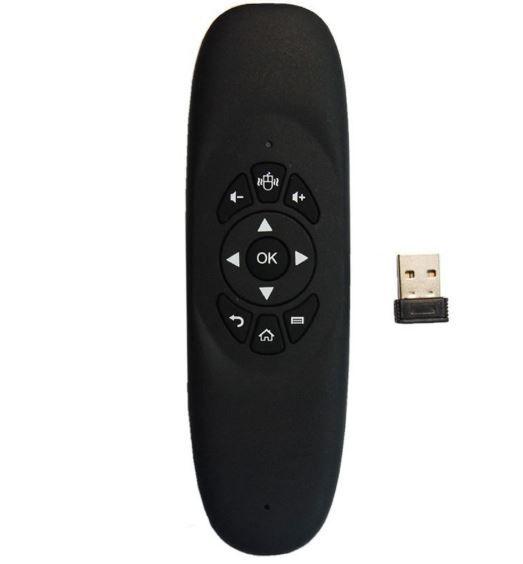 Controle Mini Teclado Air Mouse Wireless Sem Fio Android Pc Tv C120 Preto - Sm