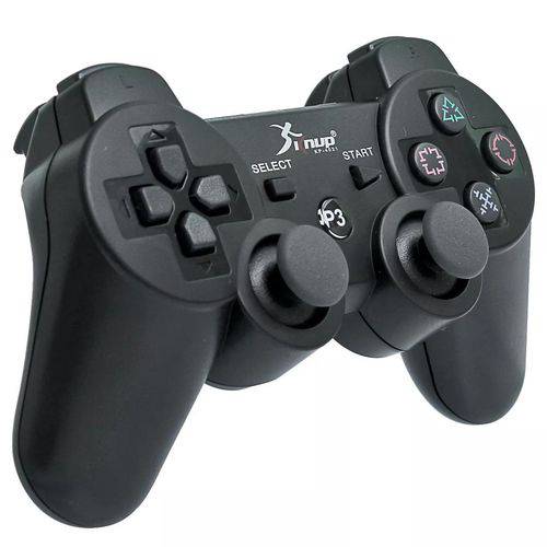 Controle para Playstation Ps3 Sem Fio Preto Original Knup