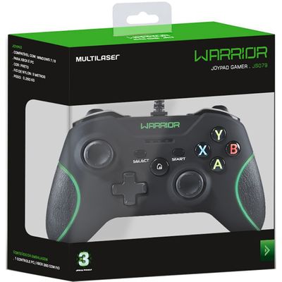 Controle Pc Xbox 360 Warrior Multilaser
