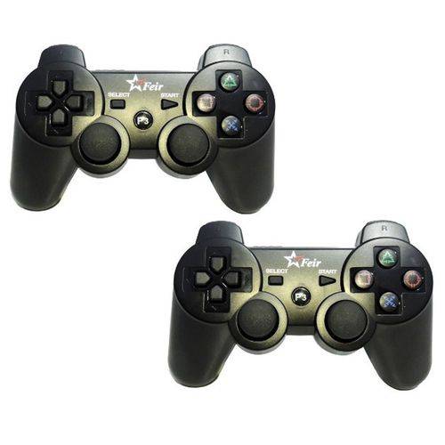 Controle Playstation 3 Sem Fio Joystick Ps3 Dualshock - 2un