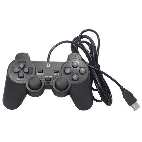 Controle Playstation 2 Usb Manete Pc Analógico Vibratório Computador