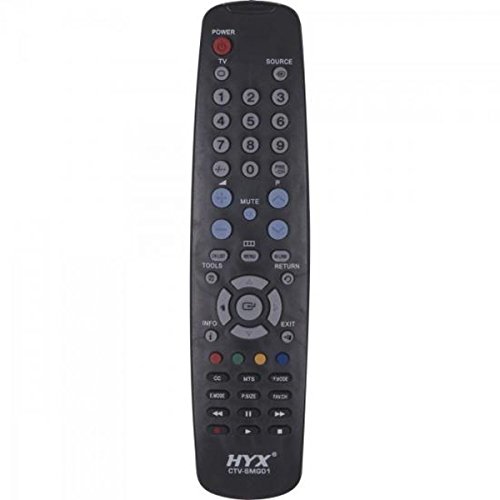 Controle Remoto para TV LCD SAMSUNG CTV-SMG01 Preto HYX, Hyx, CTV-SMG01, Preto