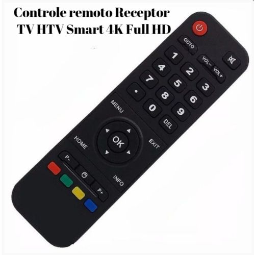 Controle Remoto Receptor de TV HT#V Smart 4K Full HD