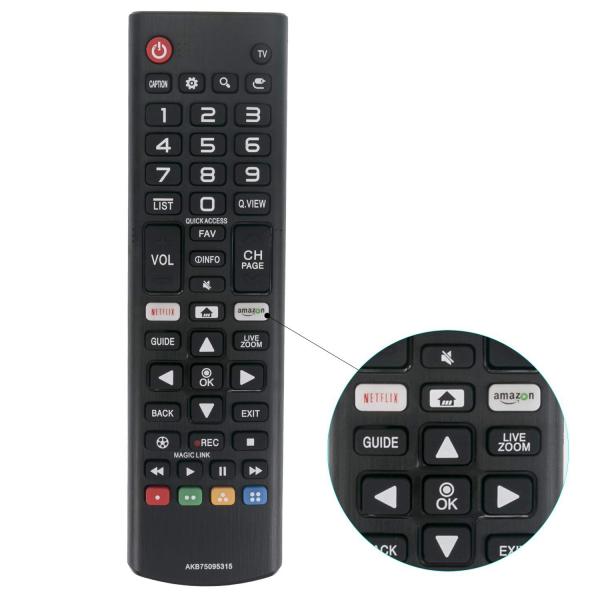 Controle Remoto Tv Lg Smart Netflix Amazon Novo Akb75095315
