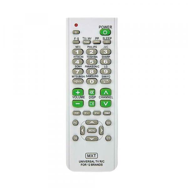 Controle Remoto Universal para TV 12 Marcas - Mxt - Universal