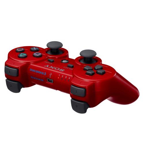 Controle Sem Fio Dualshock 3 Sony Ps3-99200 para Ps3 - Vermelho