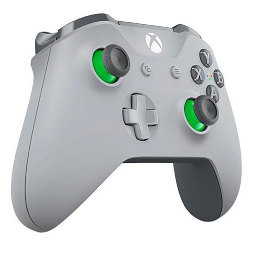 Controle Sem Fio Microsoft 1708 para Xbox One S e X - Cinza/Verde