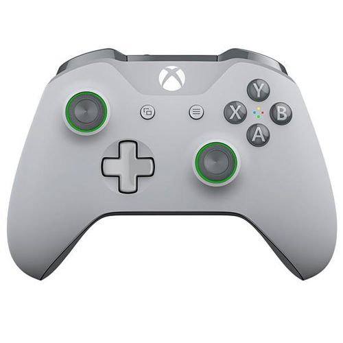 Controle Sem Fio Microsoft 1708 para Xbox One S e X - Cinza/verde