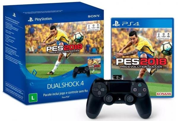 Controle Sony PS4 Dualshock 4 (Bundle Game PES 18)