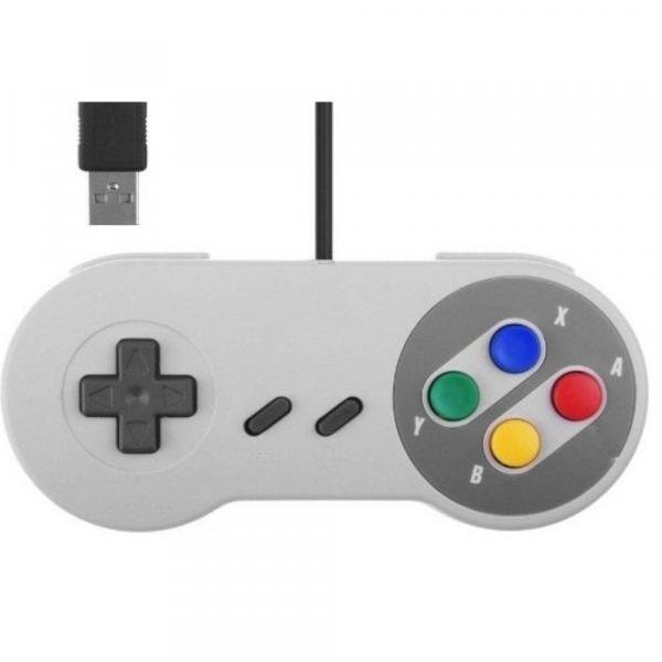 Controle USB Pc Video Game Super Pad Snes Joystick Retro - Importado