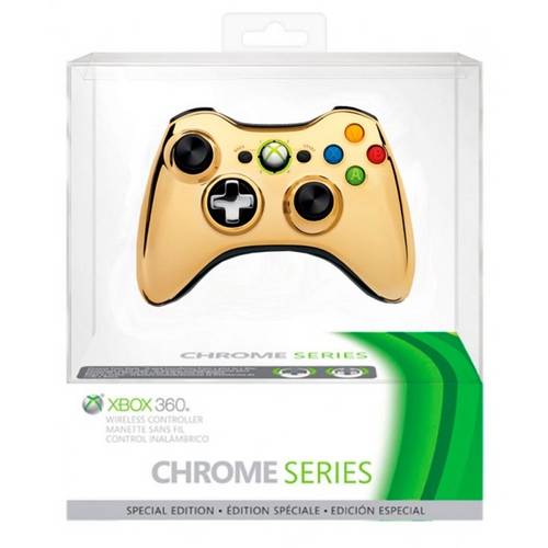Controle Wireless Cromado Dourado: Edição Especial - Xbox 360