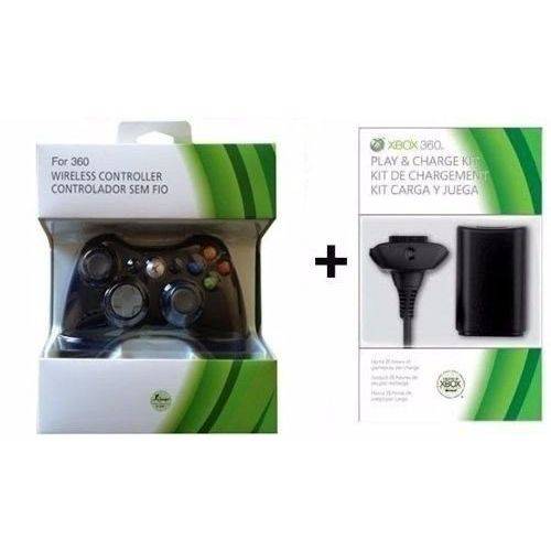 Tudo sobre 'Controle Xbox 360 Sem Fio + Carregado+ Bateria 12.000mah Fr'