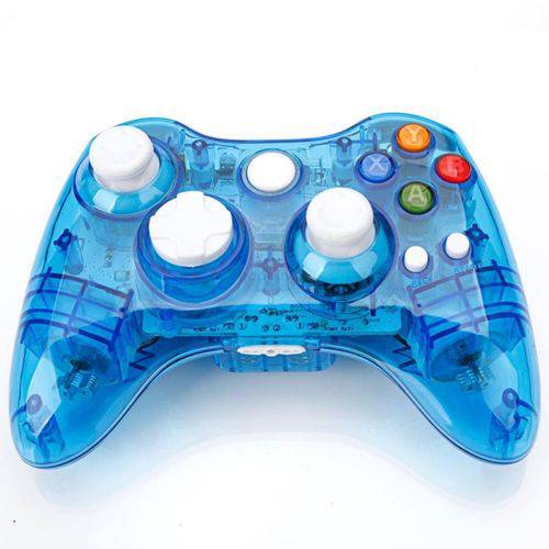 Controle Xbox 360 Sem Fio Led Azul - Pro50