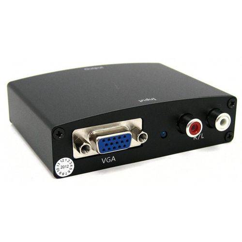 Conversor Adaptador de Áudio Vídeo VGA R L para HDMI