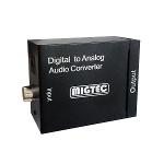 Conversor Áudio Óptico Coaxial para Analógico Rca + Saída R,L - Dk201c