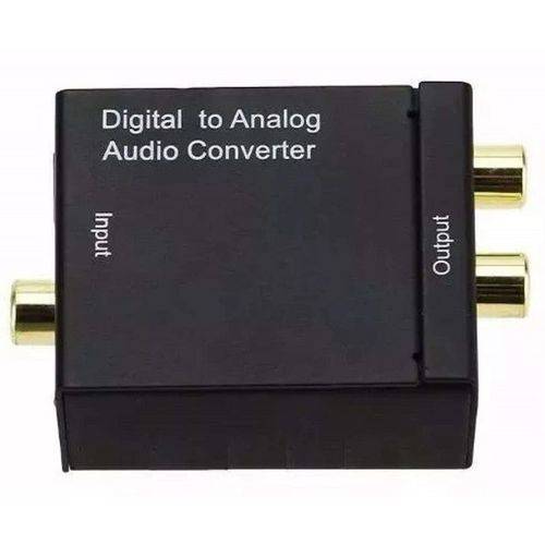 Conversor Áudio Óptico Digital Fibra/coaxial para Rca Analógico