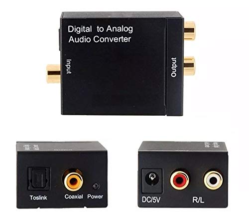 Conversor de Audio Toslink Digital Optico para Analogico Coaxial para Rca