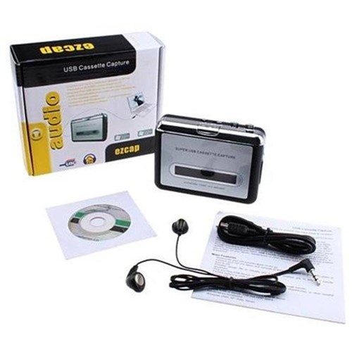 Conversor De Fita Cassette Usb Tocador E Conversor K7 Mp3 Stereo Digital Walkman