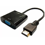 Conversor de HDMI p/ VGA sem audio CB0110 - Para conectar note ou computador com saida HDMI para monitor ou tv VGA