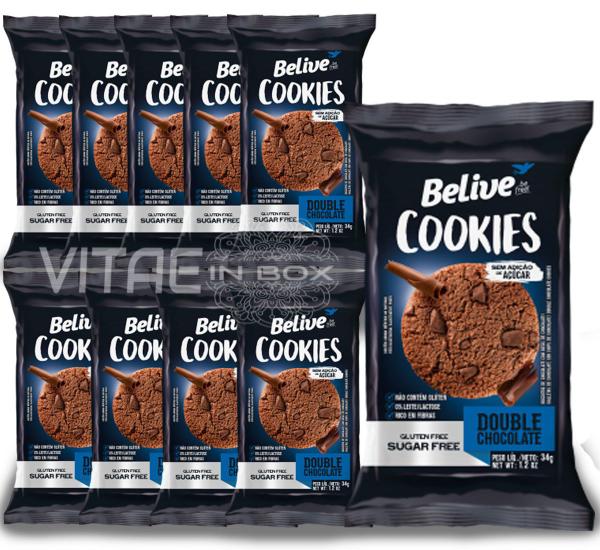 Cookie Chocolate Zero Açúcar Sem Glúten Sem Lactose 10x34g - Belive