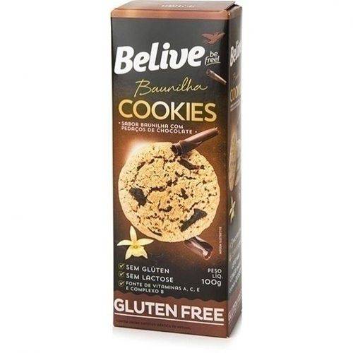 Cookie Sem Gluten Baunilha com Pedassaos de Chocolate 100g Belive
