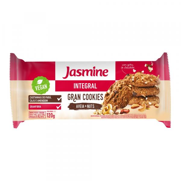 Cookies Integral Aveia e Nuts 120g - Jasmine