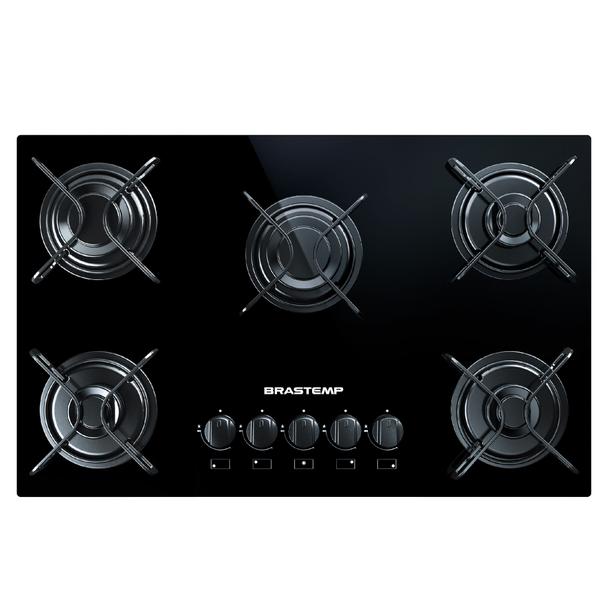 Cooktop 5 Bocas Brastemp Ative! BDD75 à Gás - Acendimento Superautomático BDD75AEUNA