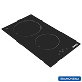 Cooktop por Indução Tramontina Dominó Touch 2EI 30 Vitrocerâmico com 02 Bocas, 09 Níveis de Potência, Preto - 94750/220