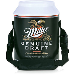 Cooler 12 Latas Miller Draft Branco e Preto - Anabell Coolers