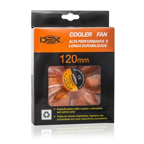 Cooler 120mm com Led Laranja Dx-12l