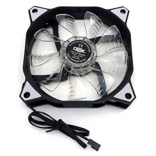 Cooler Fan 120mm C/ 4 LED Dex - DX-12B - Branco