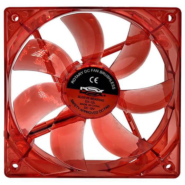 Cooler Fan 120mm com Led Vermelho Dex - Dx-12l