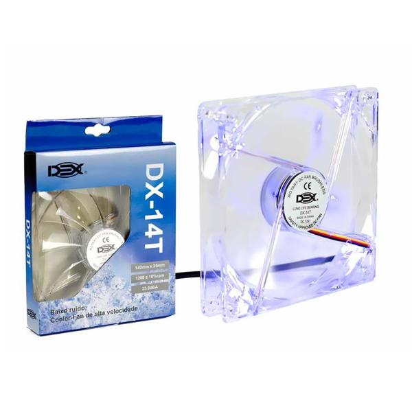 Cooler Fan 140mm Dx-14t Led Azul - Dex