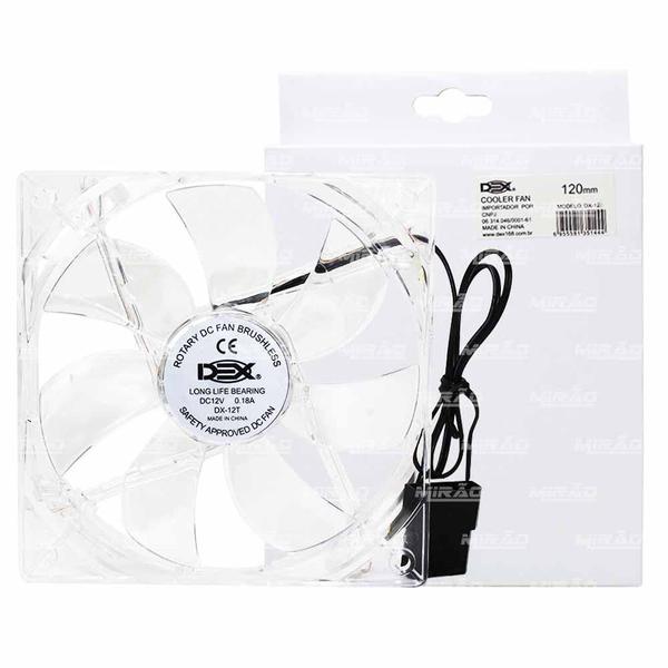 Cooler Fan 12x12 C/4 LED Branco Dex - DX-12T