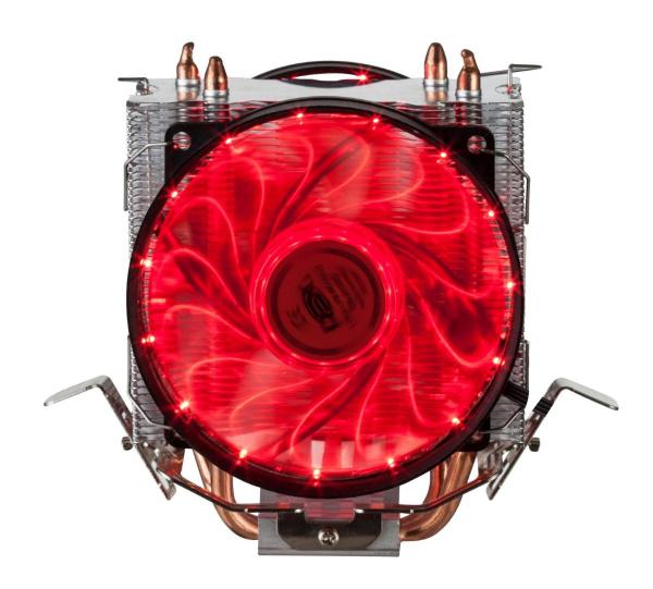Cooler Fans Game Duplo C/ 15 Leds para CPU Vermelho DX-9115D - Dex