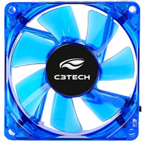 Cooler Gabinete 8cm C3 Tech Storm (Led Azul) - F7-L50BL