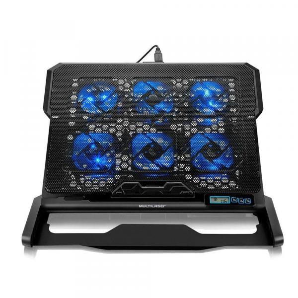 Cooler Notebook com 6 Fans Led Azul Ac282 - Multilaser