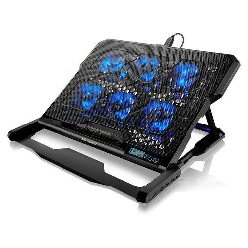 Cooler para Notebook com 6 Fans LED Azul Hexa Cooler Multilaser - AC282