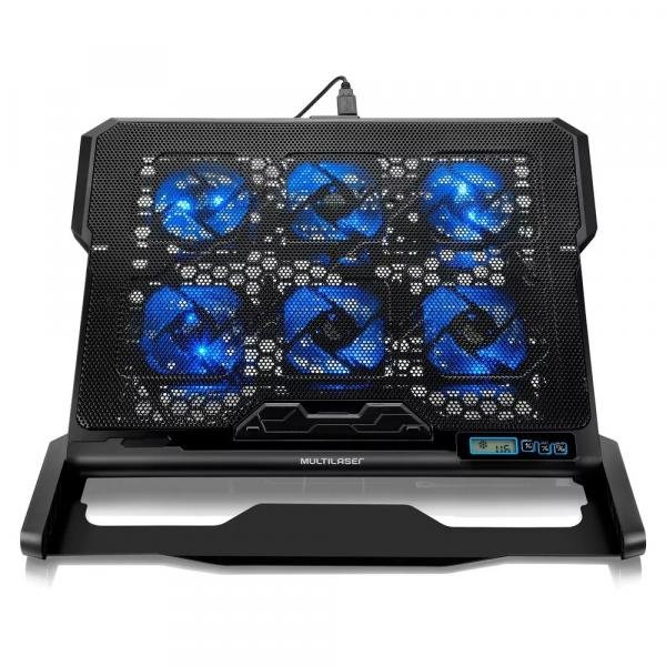 Cooler para Notebook com 6 Fans Led Azul Hexa Cooler Multilaser AC282