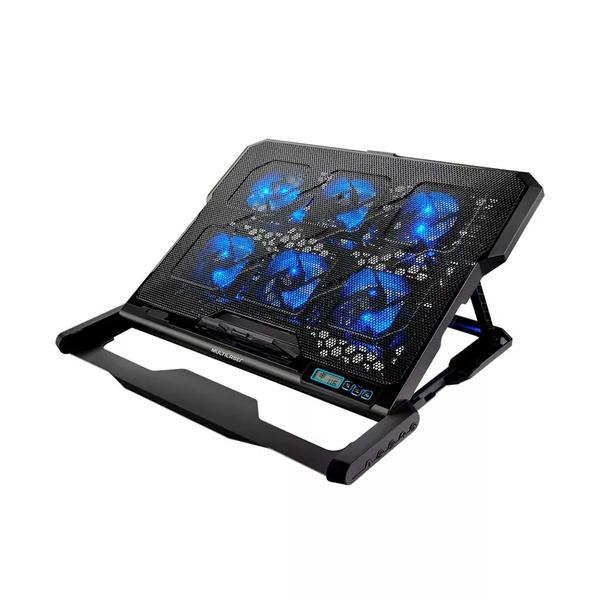 Cooler para Notebook Multilaser AC282, 6 Fans, com LED Azul - Preto