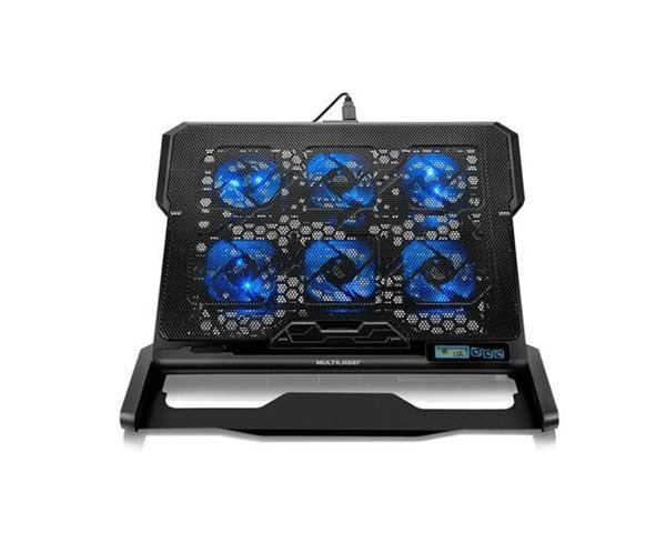 Cooler para Notebook Multilaser com 6 Fans Led Azul Hexa Cooler