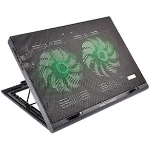 Cooler para Notebook Warrior Power Gamer Led Verde Luminoso - Ac267