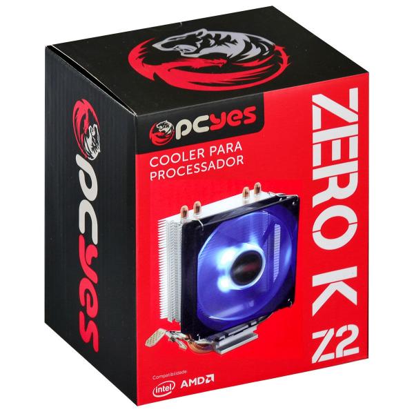 Cooler para Processador Zero K Z2 92MM LED Azul PCYes