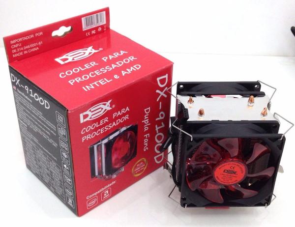 Cooler Universal Intel e Amd Gammer Led Vermelho 2 Fan 92x92 - Dex